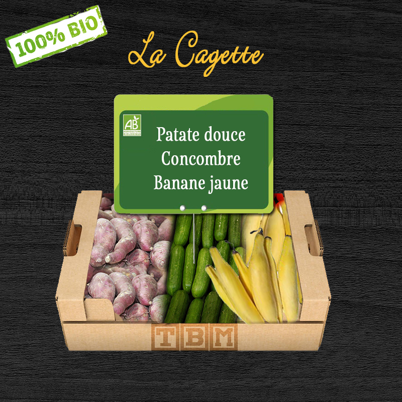 Cagette patate douce concombre banane jaune