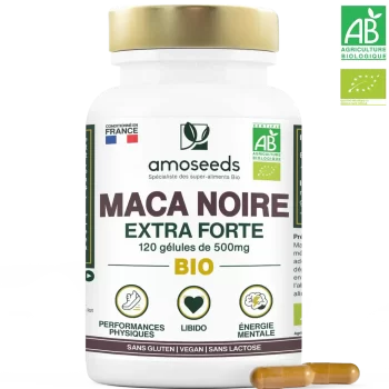 Maca Noire Bio, Extra Forte | 120 gélules