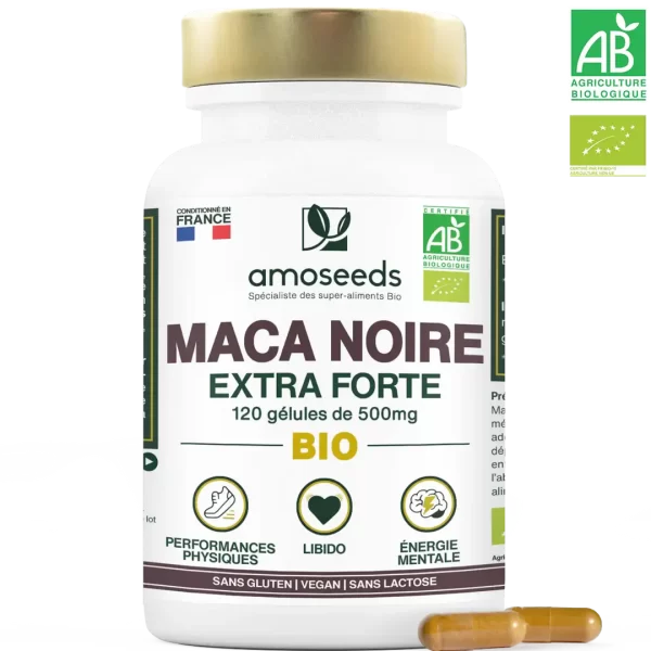 Maca Noire Bio, Extra Forte | 120 gélules